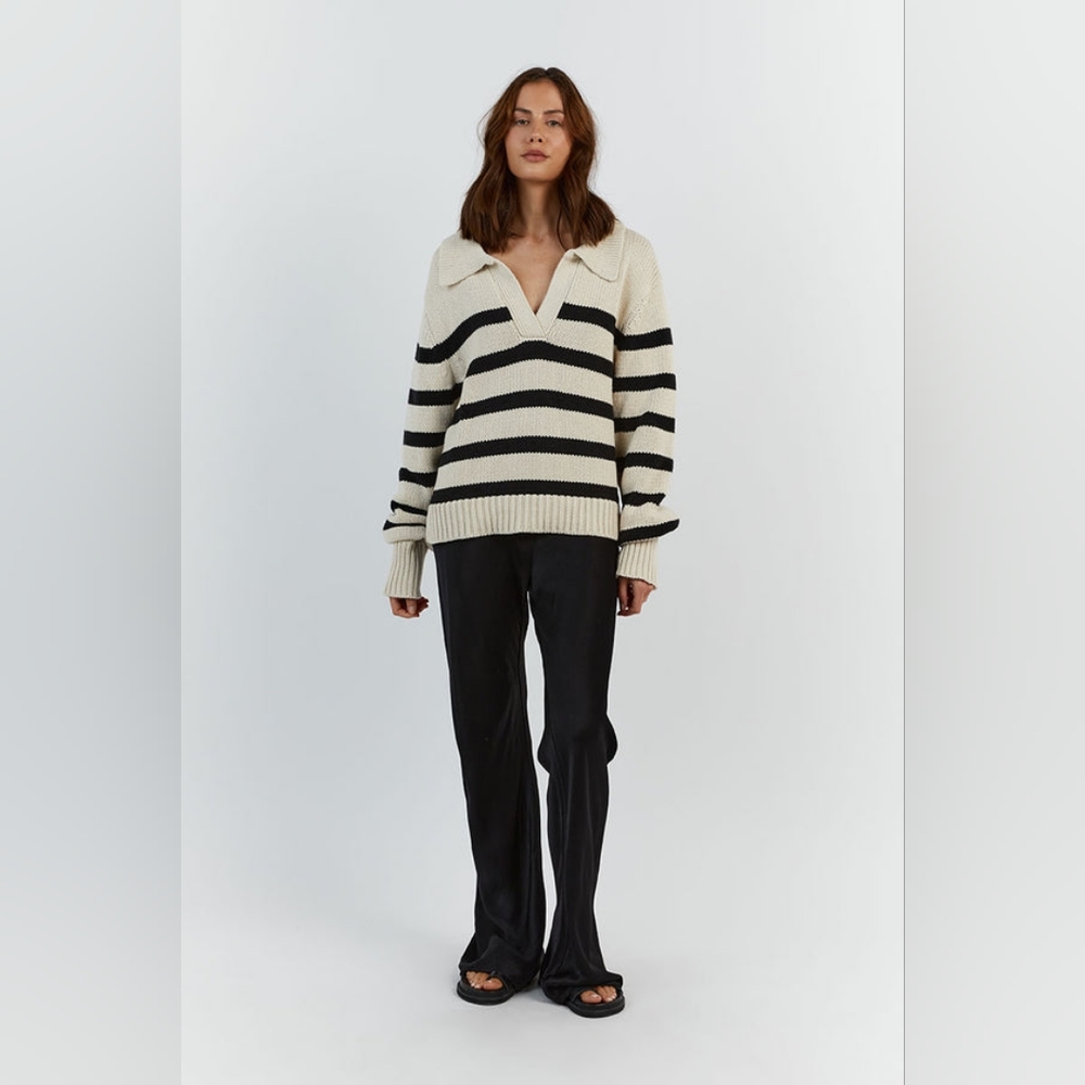Dissh Colbie striped sweater, size XXL, cream